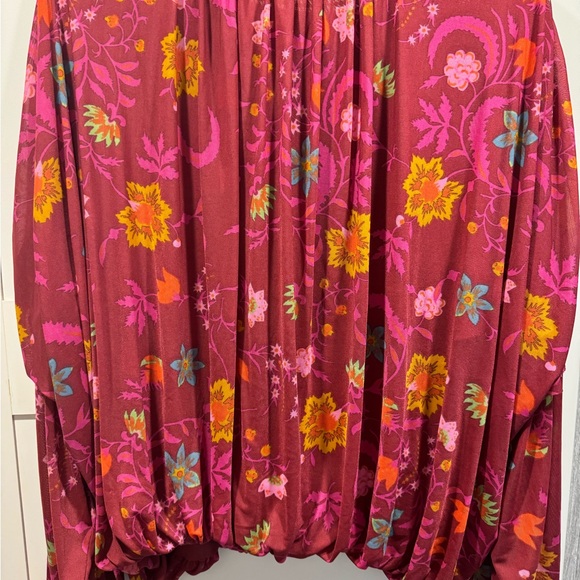 Free People Wildflower Honey Ruffle Mesh Blouse, Size L, NWT - Picture 7 of 11